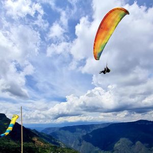 Paragliding in Colombia.