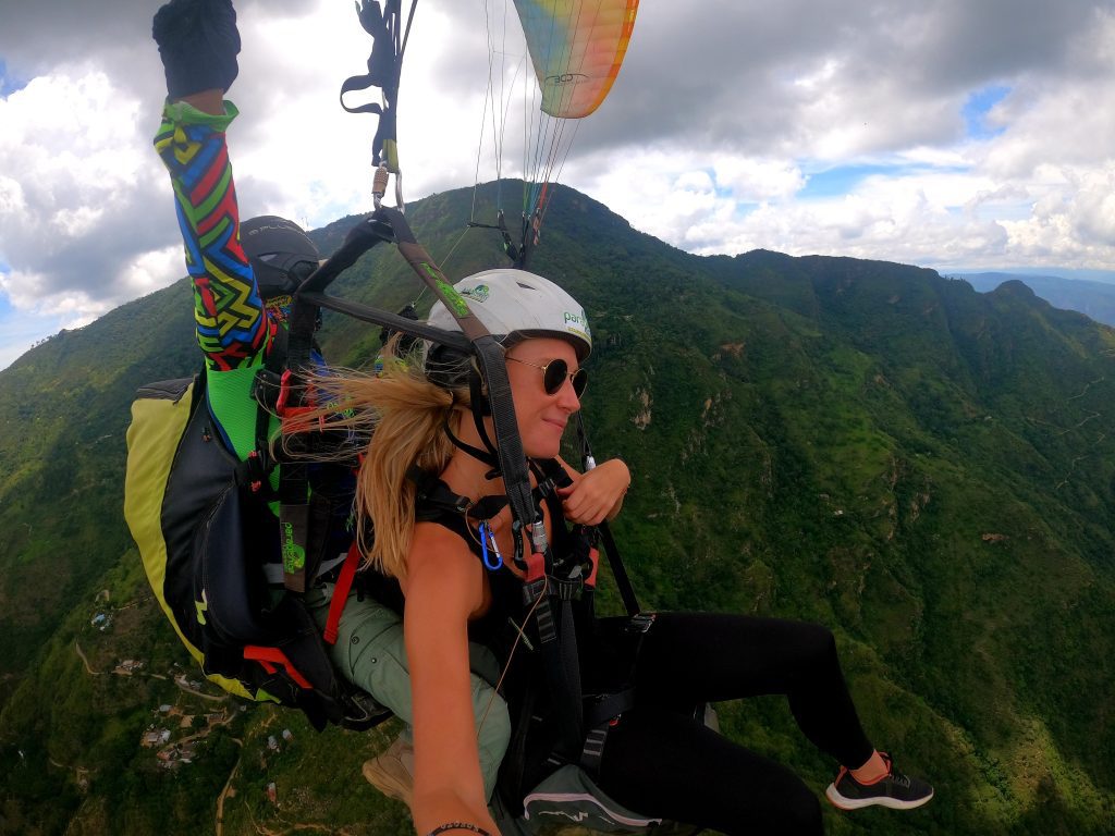 Paragliding in San Gil, Colombia. Travel lesson: experiences over possessions