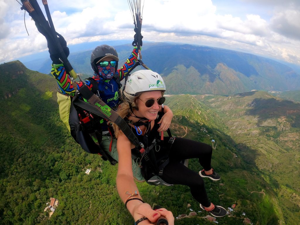 Paragliding adventures in San Gil.