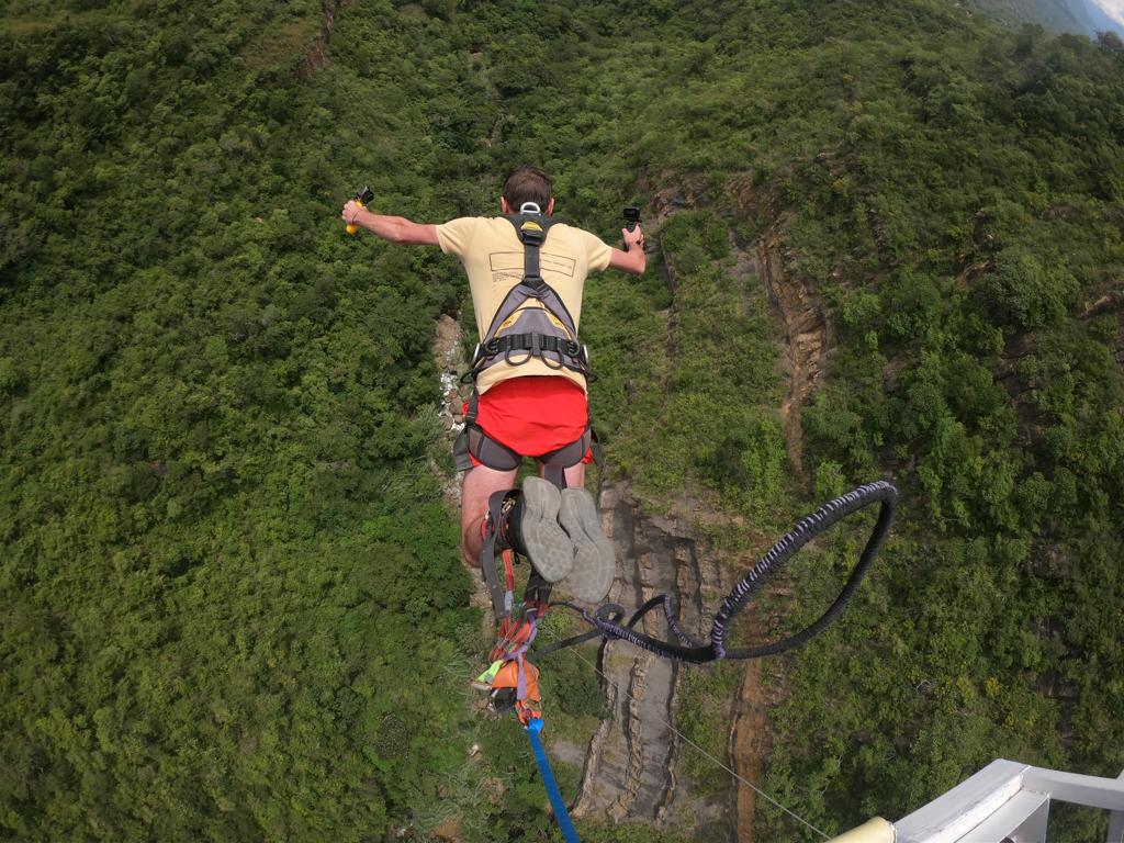 Bungee jump in San Gil, Colombia