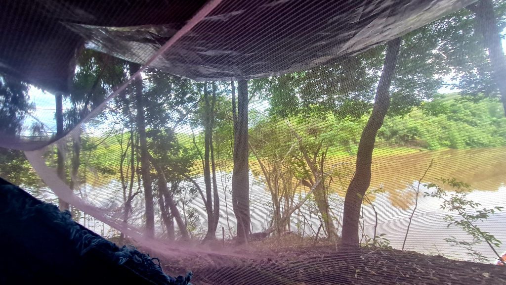 Camp in the Amazon Forest