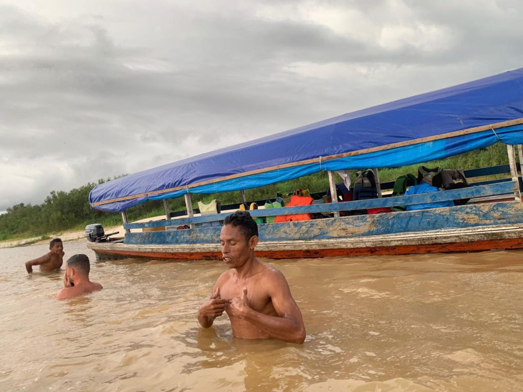 Swim in the Amazon river
