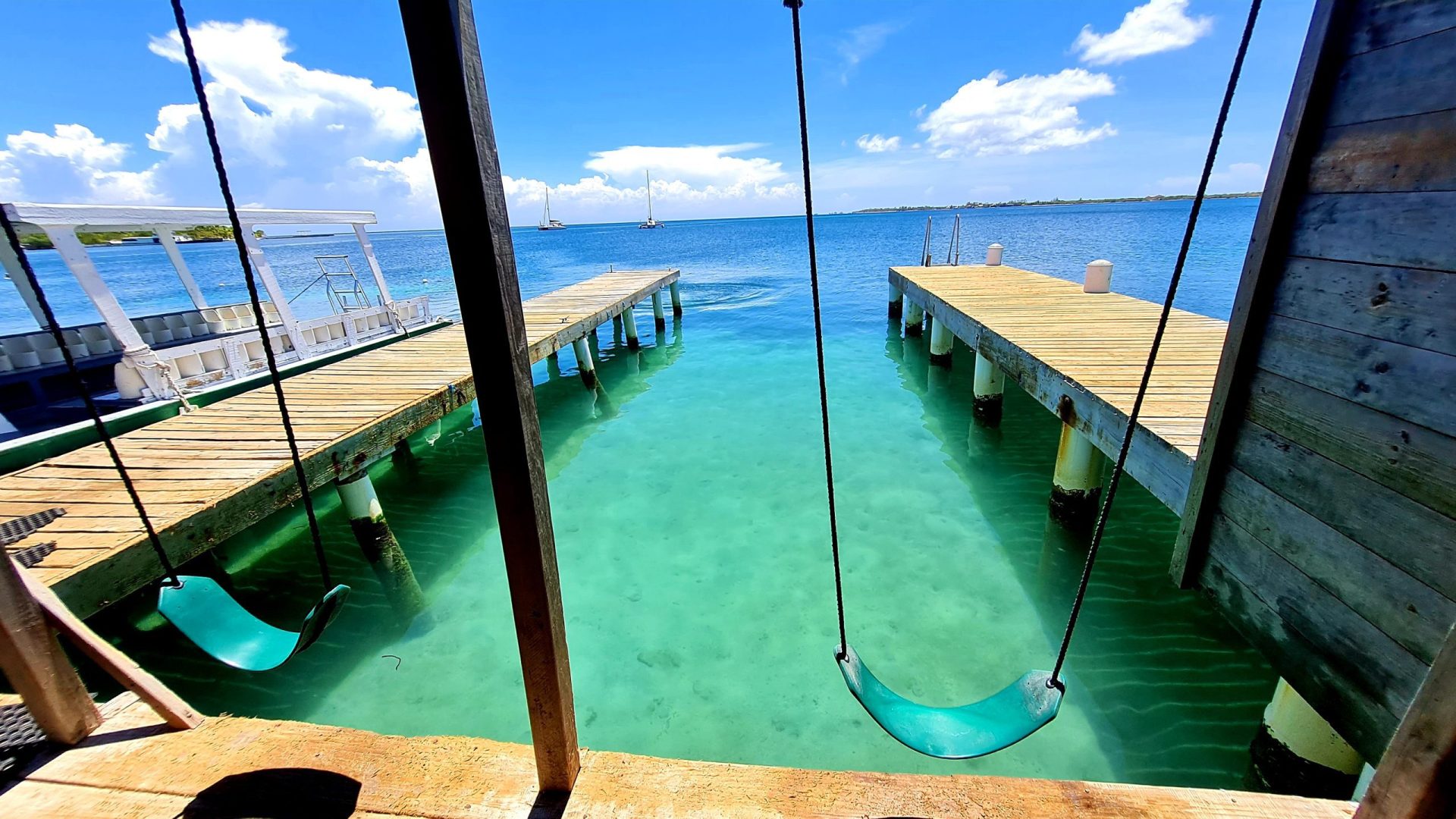 View of the sea in Utila, Honduras