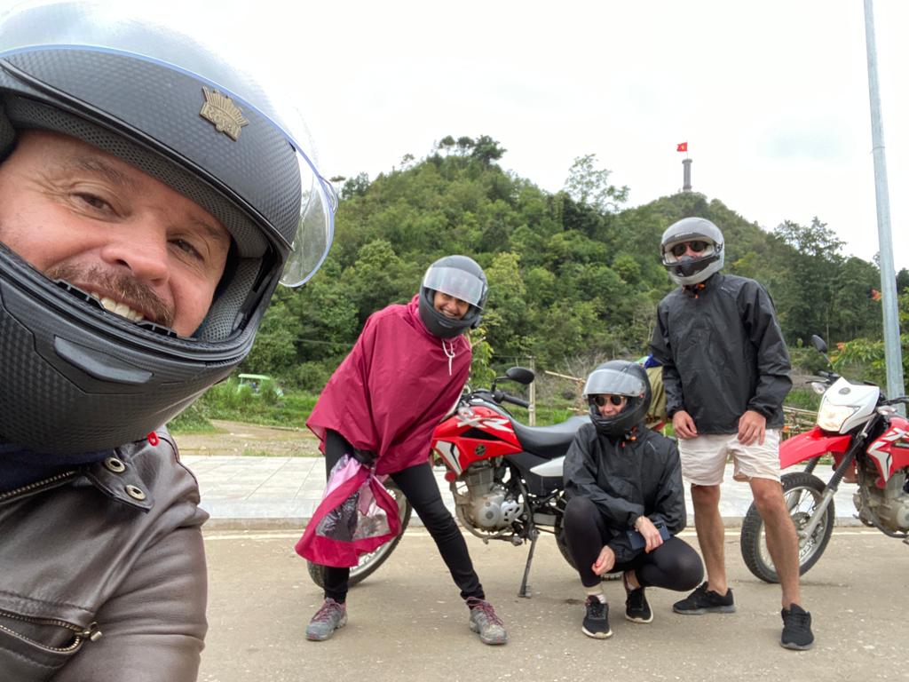 Lung Cu in the back - Picture of travelers motorbiking in Vietnam