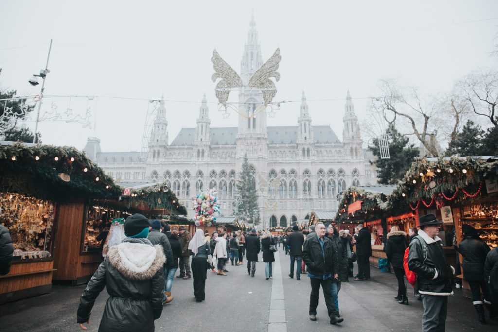 European Christmas Market in Vienna, Austria